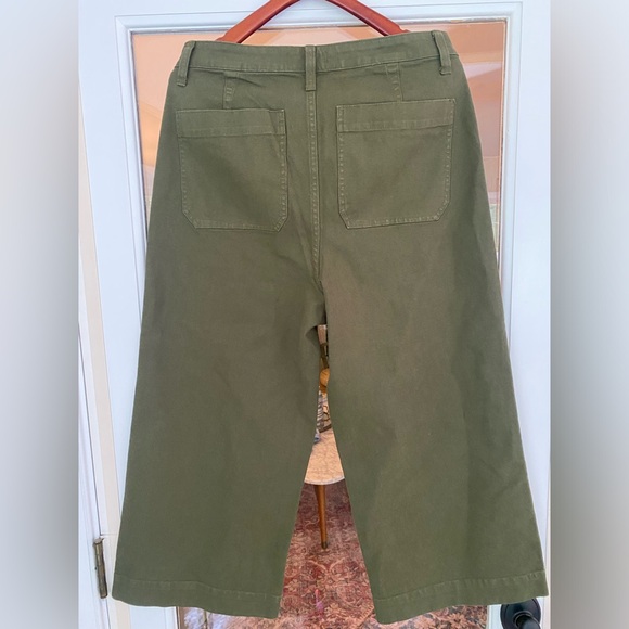 Madewell Emmett Wide Leg Crop canvas, button fly pant - Picture 2 of 8